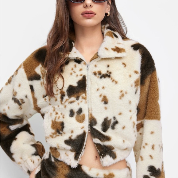 BNWT Cider Brown and Cream Teddy Jacket - Picture 2 of 7